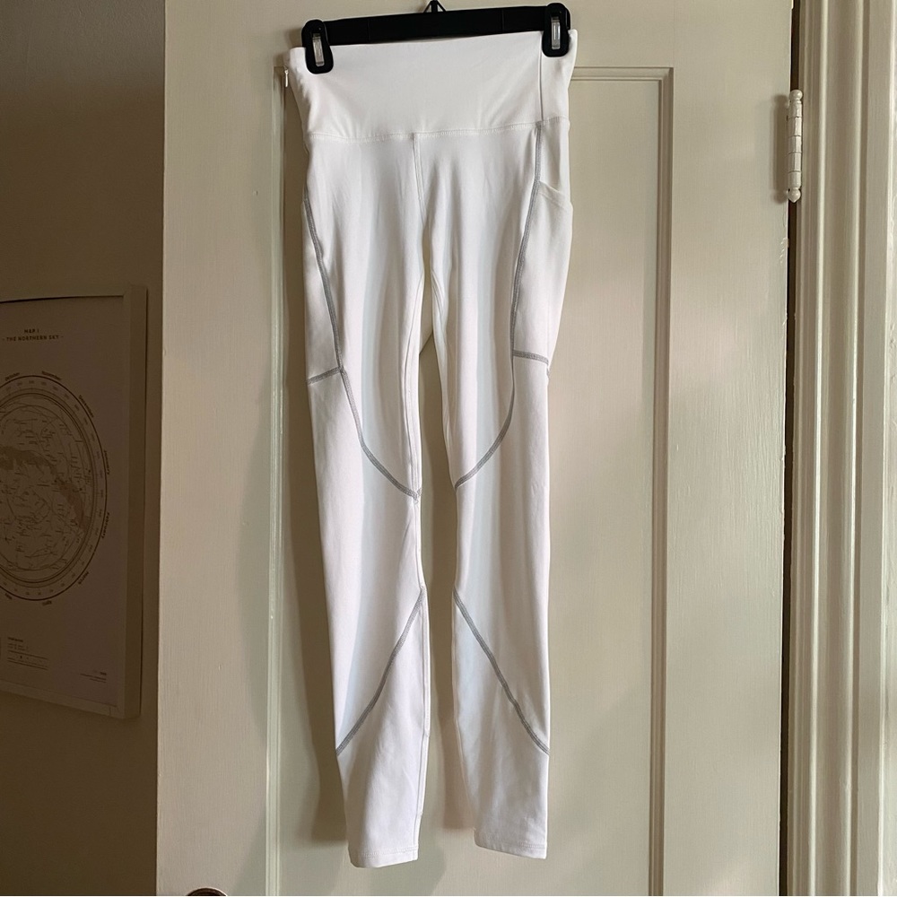 Fabletics white reflective leggings